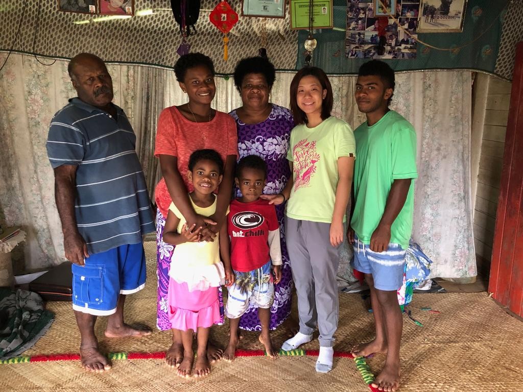 Photo of Login and one of the families in Fuji